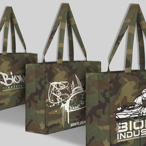 Camo Tote Bag | Graffiti Graphic | 100% Recycled | Bionyc 
