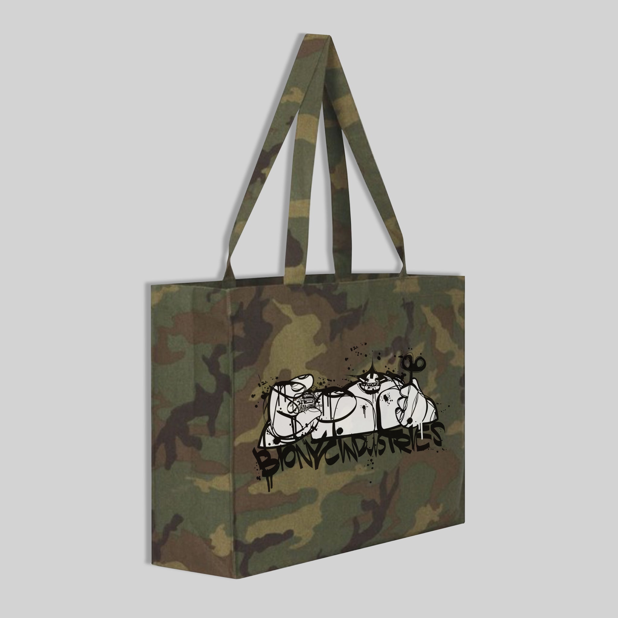 Camo Tote Bag Graffiti Graphic 100 Recycled Bionyc Bionyc Industries